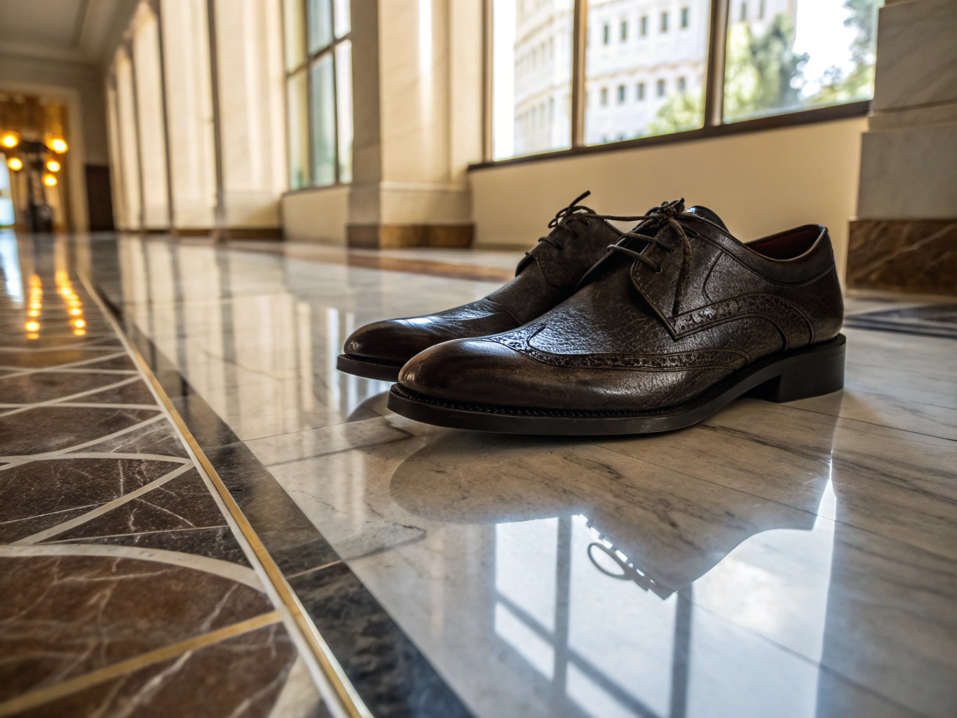 Elegant formal dress shoes